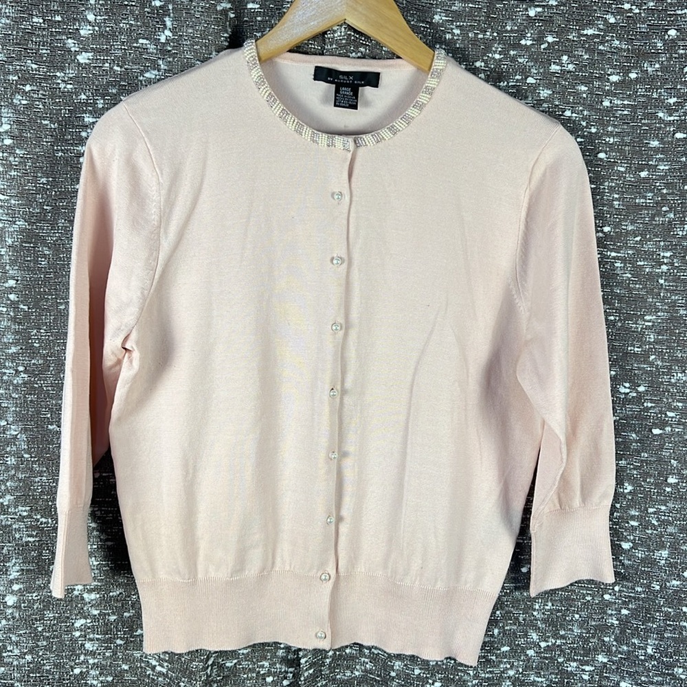 Slix Button Up Cardigan‎ Sweater with Beautiful Collar
